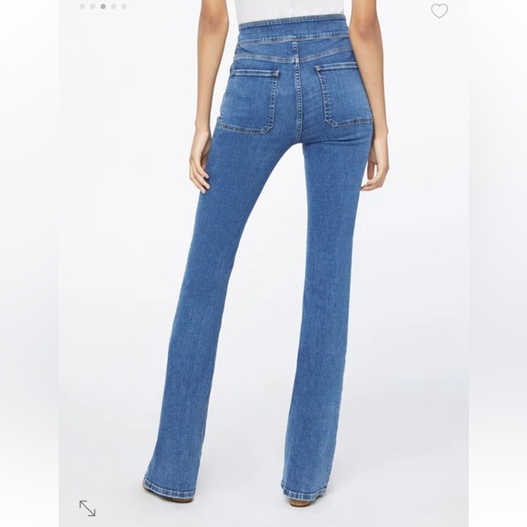 Frame Denim Le Francoise Flare Jeans in Sunnyslope - Picture 3 of 14
